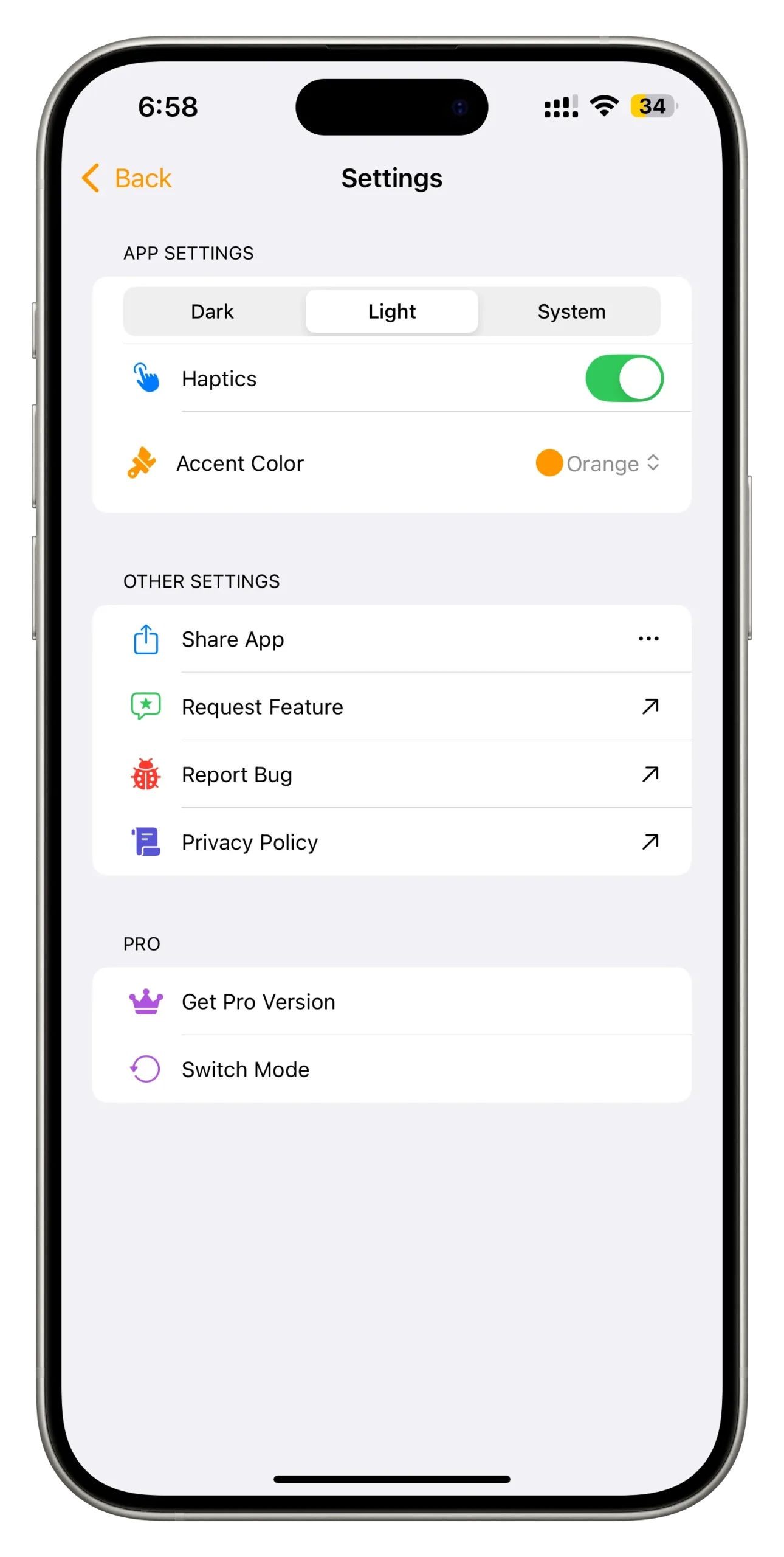 Skorer app screen